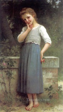  retrato Obras - Los retratos realistas de chicas Cherrypicker 1900 de Charles Amable Lenoir